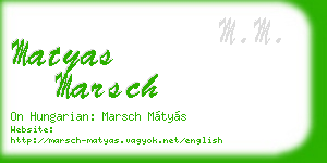 matyas marsch business card